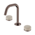 Nero Serenity Basin Set Edge Spout With Rome Travertine Handle Brushed Bronze