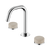 Nero Serenity Basin Set Edge Spout With Rome Travertine Handle Chrome