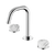 Nero Serenity Basin Set Edge Spout With Arabescato Corchia Handle Chrome