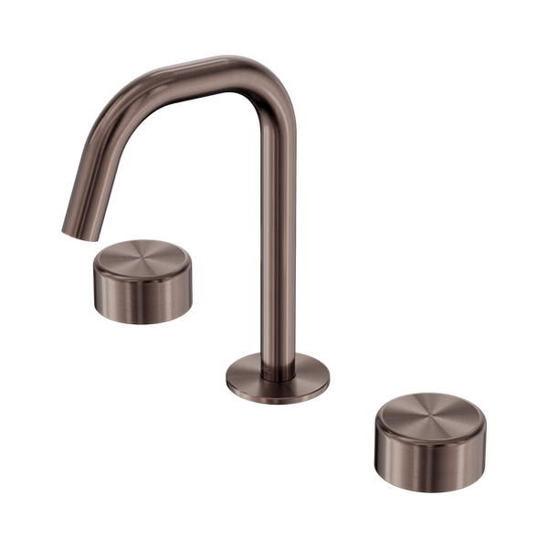 Nero Serenity Basin Set Edge Spout With Metal Handle Brushed Bronze