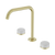 Nero Serenity Bath/Kitchen Set Edge Spout With Carrara Handle Brushed Gold