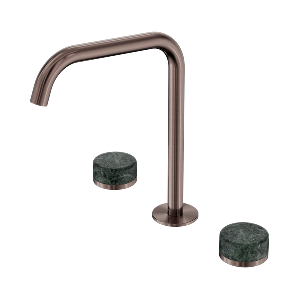 Nero Serenity Bath/Kitchen Set Edge Spout With Verde Alpi Handle Brushed Bronze