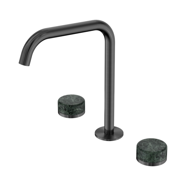 Nero Serenity Bath/Kitchen Set Edge Spout With Verde Alpi Handle Gunmetal