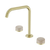 Nero Serenity Bath/Kitchen Set Edge Spout With Rome Travertine Handle Brushed Gold