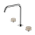 Nero Serenity Bath/Kitchen Set Edge Spout With Rome Travertine Handle Chrome