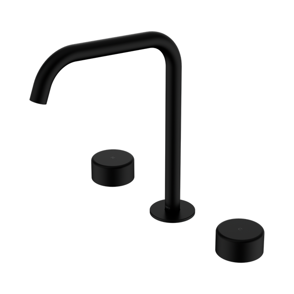 Nero Serenity Bath/Kitchen Set Edge Spout With Metal Handle Matte Black
