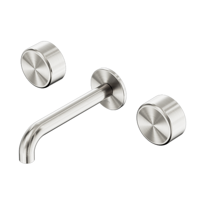 Nero Serenity Wall Basin Set 185mm with Metal Handle Brushed Nickel