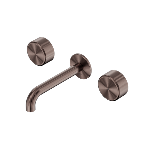 Nero Serenity Wall Basin Set 185mm with Metal Handle Brushed Bronze