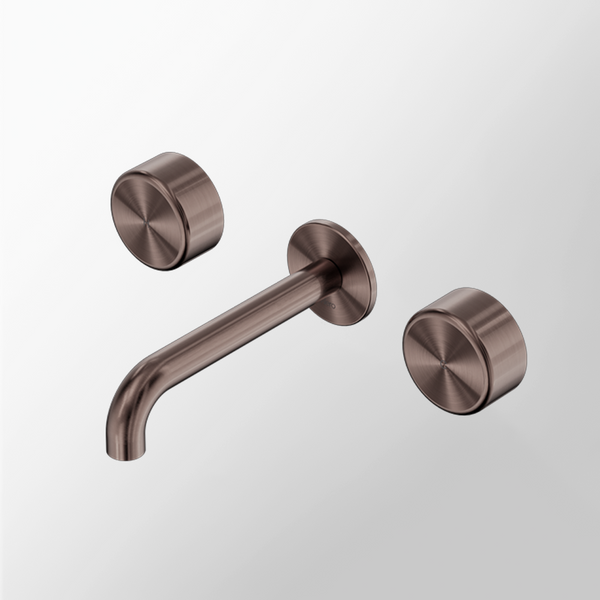 Nero Serenity Wall Basin Set 185mm with Metal Handle Brushed Bronze
