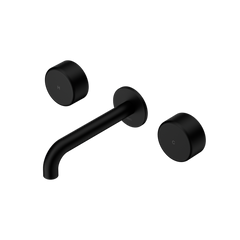 Serenity Wall Basin Set 220mm Spout with Metal Handle Matte Black