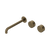 Nero Serenity Wall Basin Set 220mm Offset Spout with Metal Handle (Complete Kit) Tumbled Antique Brass