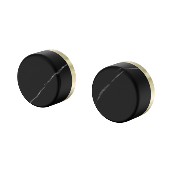 Nero Serenity Wall Top Assembly With Marquina Black Handle Brushed Gold