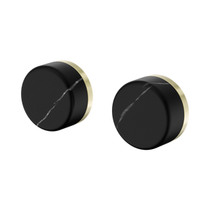 Nero Serenity Wall Top Assembly With Marquina Black Handle Brushed Gold