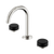 Nero Serenity Basin Set Arc Spout With Marquina Black Handle Brushed Nickel