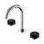 Nero Serenity Basin Set Arc Spout With Marquina Black Handle Chrome