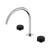Nero Serenity Bath/Kitchen Set Arc Spout With Marquina Black Handle Brushed Nickel