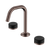 Nero Serenity Basin Set Edge Spout With Marquina Black Handle Brushed Bronze