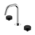 Nero Serenity Basin Set Edge Spout With Marquina Black Handle Chrome