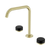 Nero Serenity Bath/Kitchen Set Edge Spout With Marquina Black Handle Brushed Gold