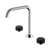 Nero Serenity Bath/Kitchen Set Edge Spout With Marquina Black Handle Chrome