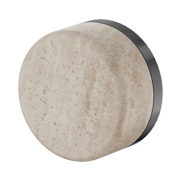 Nero Serenity Progressive Shower Mixer With Rome Travertine Handle Gunmetal