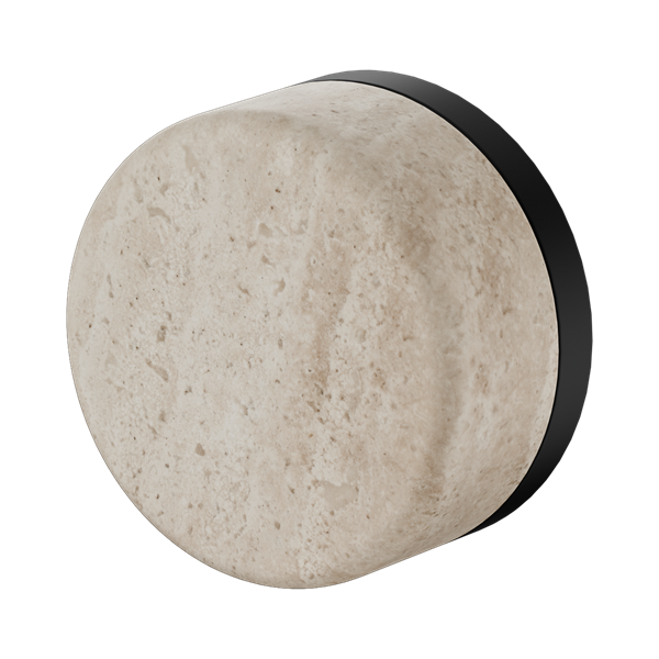 Nero Serenity Progressive Shower Mixer With Rome Travertine Handle Matte Black