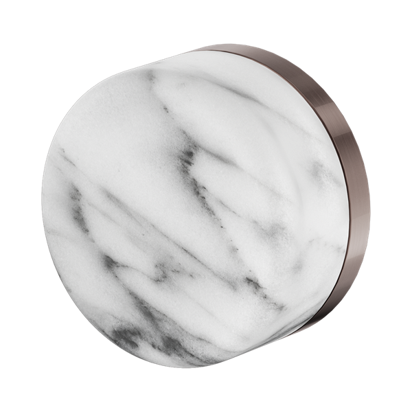 Nero Serenity Progressive Shower Mixer With Arabescato Corchia Handle Brushed Bronze