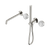 Nero Serenity Progressive Shower System With Spout With Arabescato Corchia Handle And Slim Shower Brushed Nickel