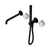 Nero Serenity Progressive Shower System With Spout With Arabescato Corchia Handle And Slim Shower Matte Black