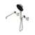 Nero Serenity Progressive Shower System With Spout With Metal Handle And Serenity Hand Shower Brushed Nickel