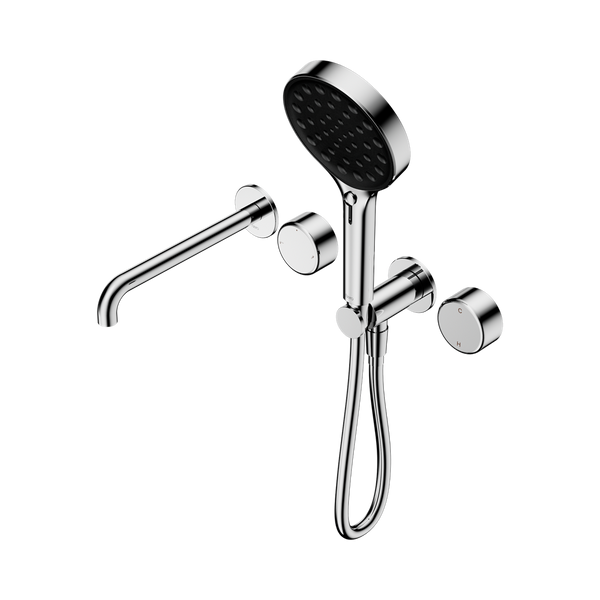 Nero Serenity Progressive Shower System With Spout With Metal Handle And Serenity Hand Shower Chrome