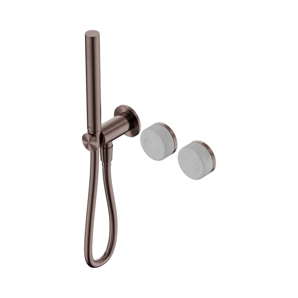 Nero Serenity Progressive Shower System With Carrara Handle And Slim Shower Brushed Bronze