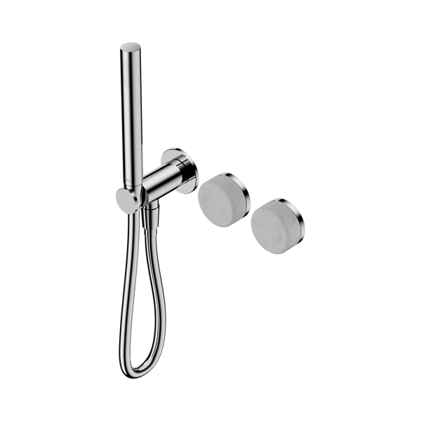 Nero Serenity Progressive Shower System With Carrara Handle And Slim Shower Chrome