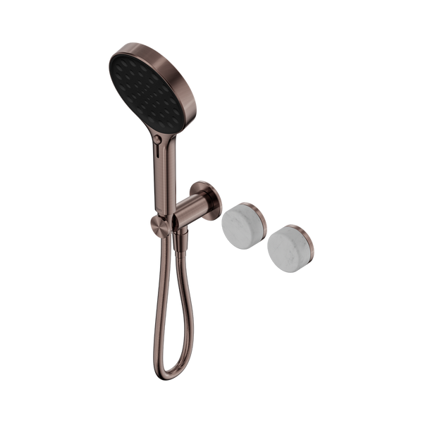 Nero Serenity Progressive Shower System With Carrara Handle And Serenity Hand Shower Brushed Bronze