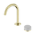 Nero Serenity Progressive Basin Mixer Arc Spout With Carrara Handle Brushed Gold