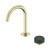 Nero Serenity Progressive Basin Mixer Arc Spout With Verde Alpi Handle Brushed Gold