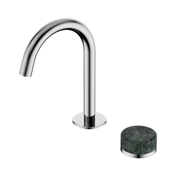 Nero Serenity Progressive Basin Mixer Arc Spout With Verde Alpi Handle Chrome