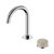 Nero Serenity Progressive Basin Mixer Arc Spout With Rome Travertine Handle Chrome