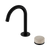 Nero Serenity Progressive Basin Mixer Arc Spout With Rome Travertine Handle Matte Black