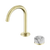 Nero Serenity Progressive Basin Mixer Arc Spout With Arabescato Corchia Handle Brushed Gold