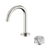 Nero Serenity Progressive Basin Mixer Arc Spout With Arabescato Corchia Handle Brushed Nickel