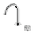 Nero Serenity Progressive Basin Mixer Arc Spout With Arabescato Corchia Handle Chrome