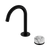 Nero Serenity Progressive Basin Mixer Arc Spout With Arabescato Corchia Handle Matte Black