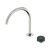 Nero Serenity Progressive Bath/Kitchen Mixer Arc Spout With Verde Alpi Handle Brushed Nickel