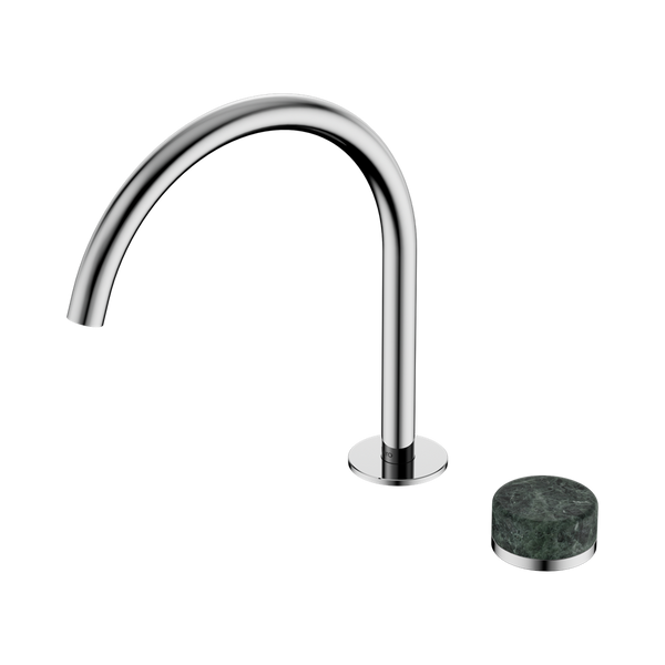 Nero Serenity Progressive Bath/Kitchen Mixer Arc Spout With Verde Alpi Handle Chrome