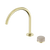 Nero Serenity Progressive Bath/Kitchen Mixer Arc Spout With Rome Travertine Handle Brushed Gold