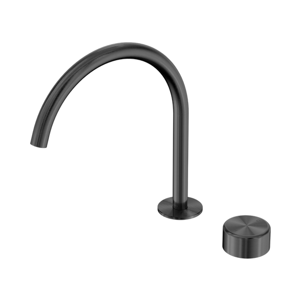 Nero Serenity Progressive Bath/Kitchen Mixer Arc Spout With Metal Handle Gunmetal