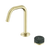 Nero Serenity Progressive Basin Mixer Edge Spout With Verde Alpi Handle Brushed Gold