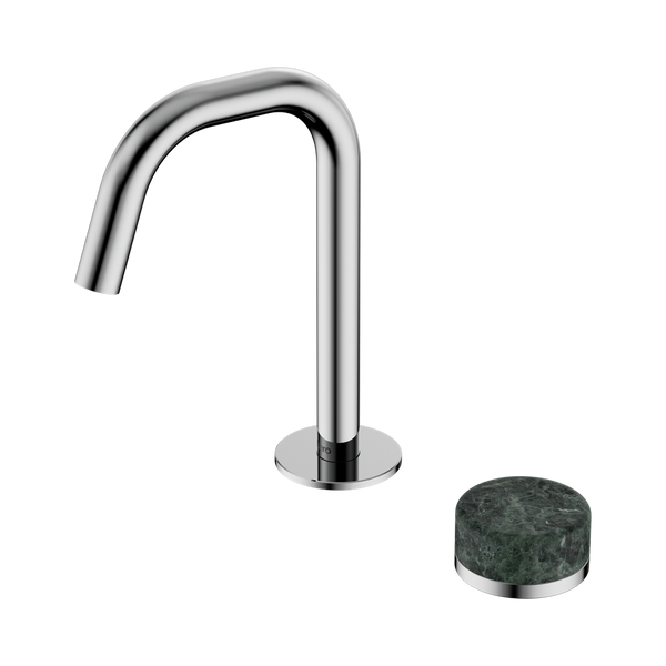 Nero Serenity Progressive Basin Mixer Edge Spout With Verde Alpi Handle Chrome