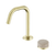 Nero Serenity Progressive Basin Mixer Edge Spout With Rome Travertine Handle Brushed Gold